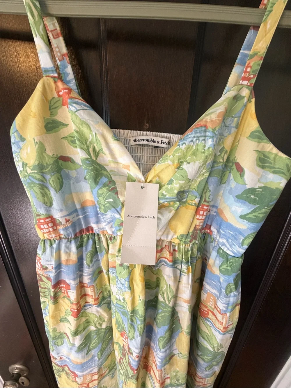 Abercrombie Maxi Dress Small Lemon Italian Summer Beachy Vibes
